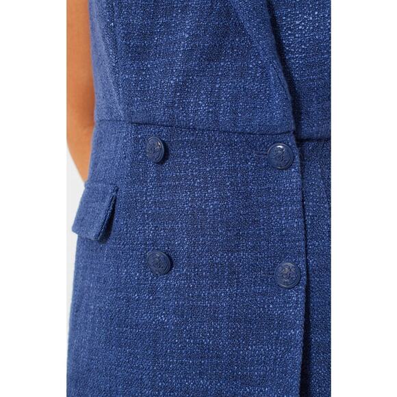 Tuckernuck Pomander Place Navy Tweed Campbell Romper - Picture 5 of 11